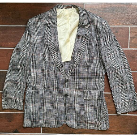 Vintage Men's Stafford Plaid Blazer, Made in USA - Picture 1 of 8